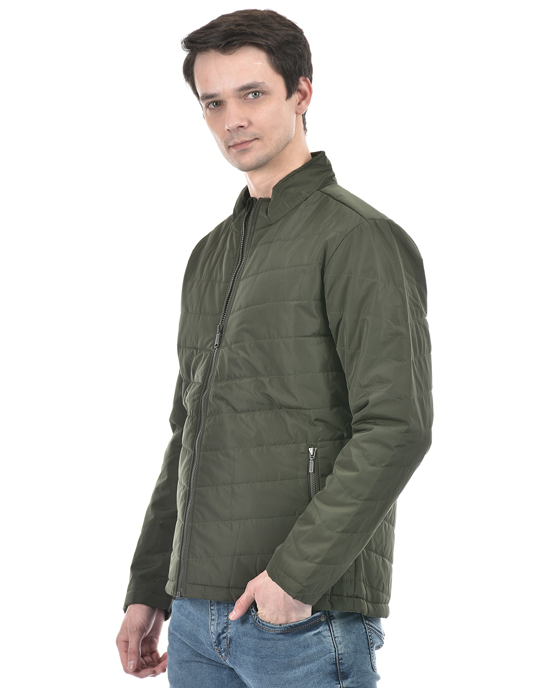 Numero Uno Men Solid Green Jacket